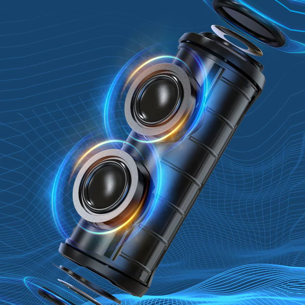 Outdoor Sports Waterproof Portable Subwoofer Bass Wireless Bluetoothes Boombox Speaker