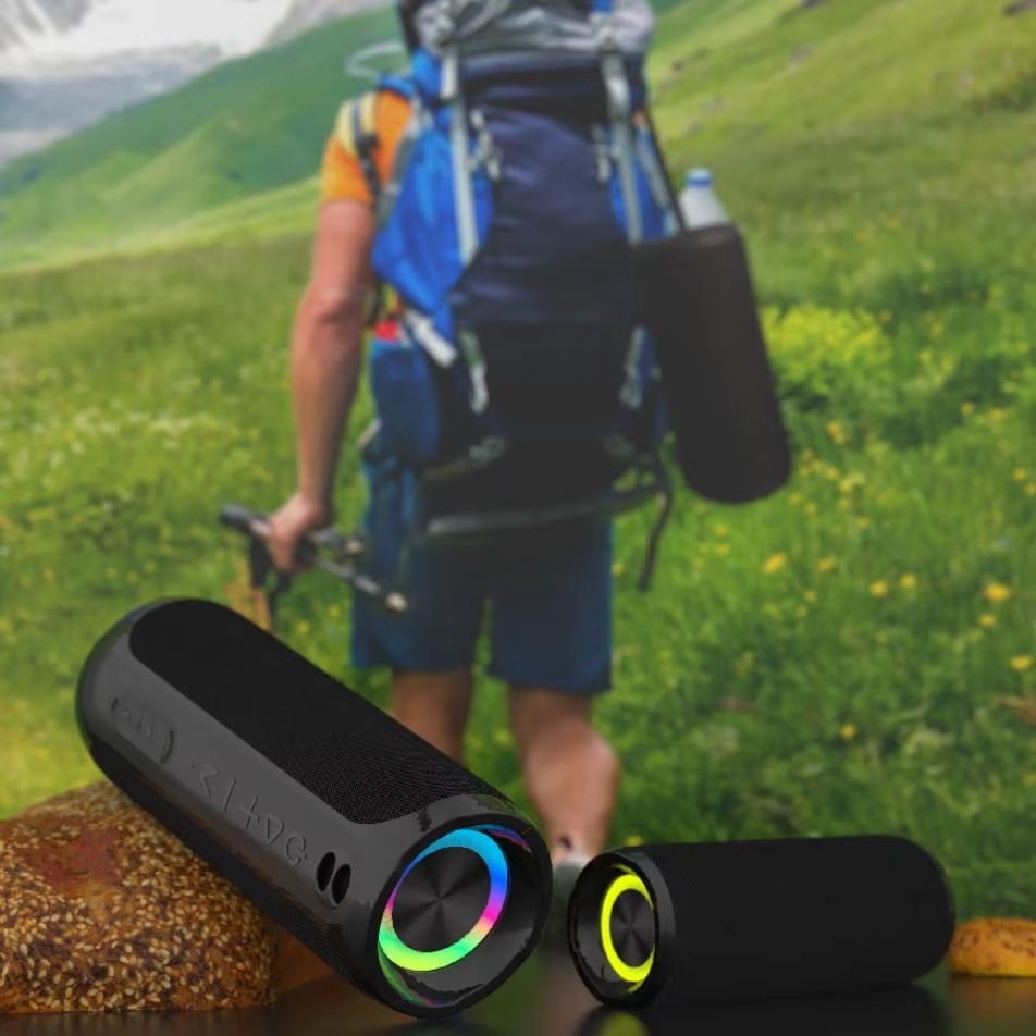 Outdoor Sports Waterproof Portable Subwoofer Bass Wireless Bluetoothes Boombox Speaker