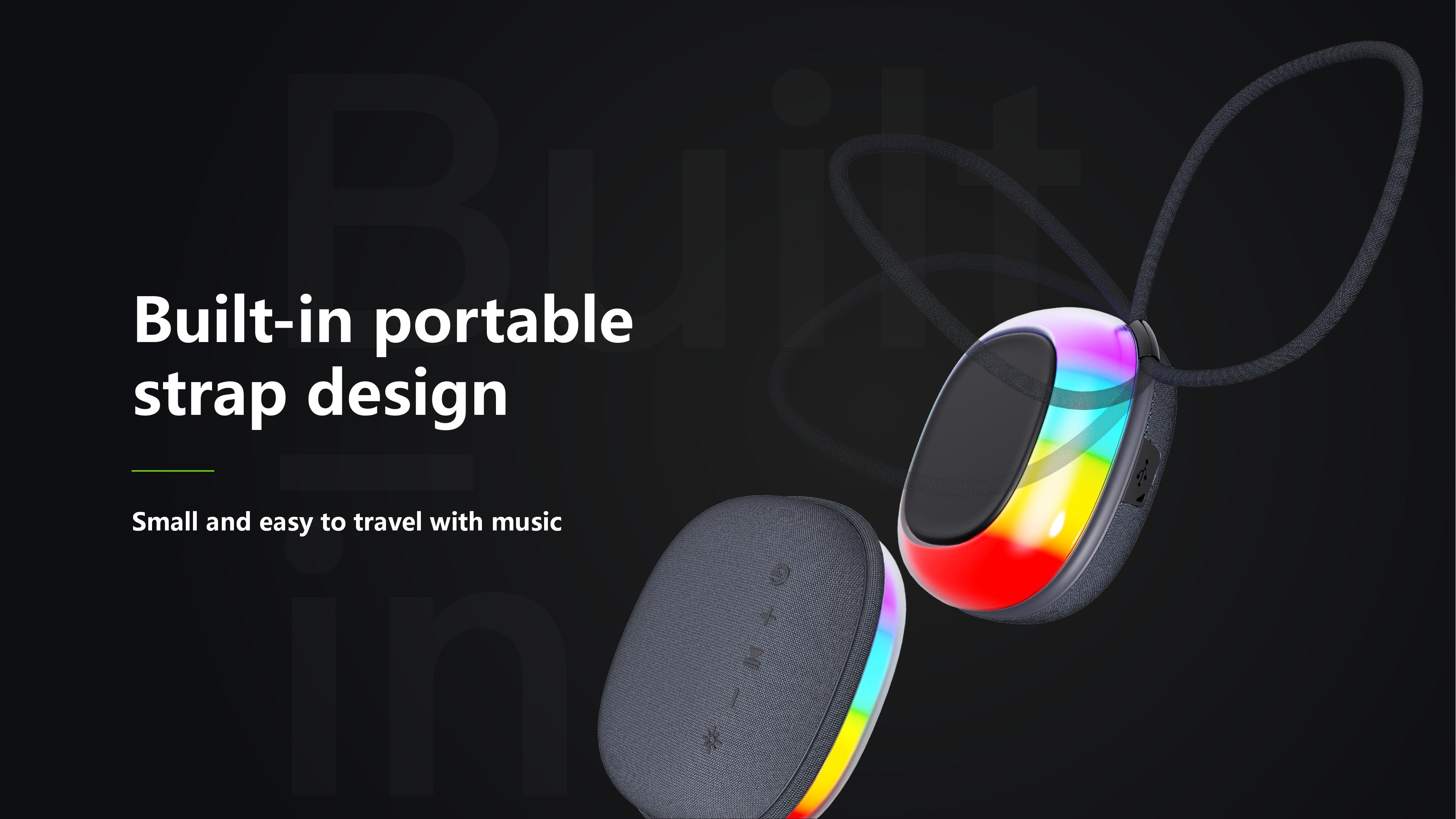 High-End Decorative Gold/Black Speaker RGB LED Lighting Multi-Room Sync Alexa Built-in CE/FCC/RoHS Certified OEM/ODM Available
