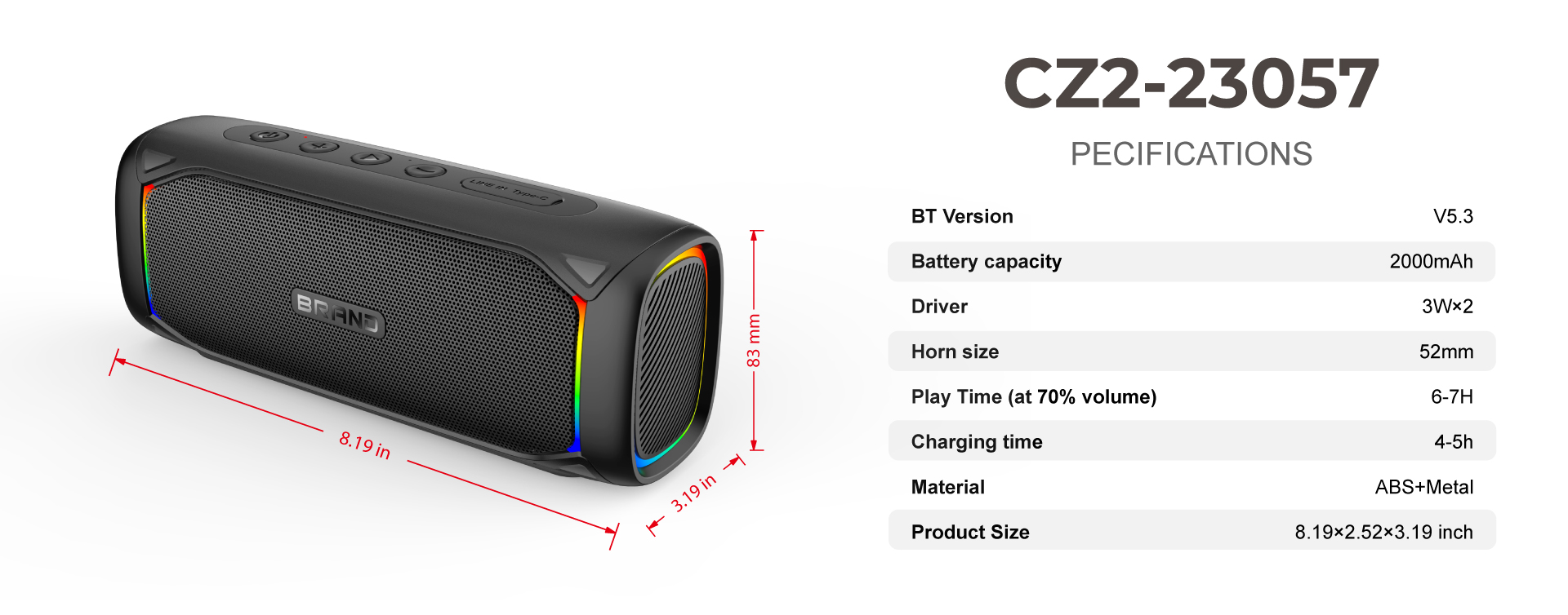 2024 New Golf Cart for Speaker 30W HD Sound IPX5 Waterproof Clip-On Design with 15H Playtime for Outdoor/Course Use