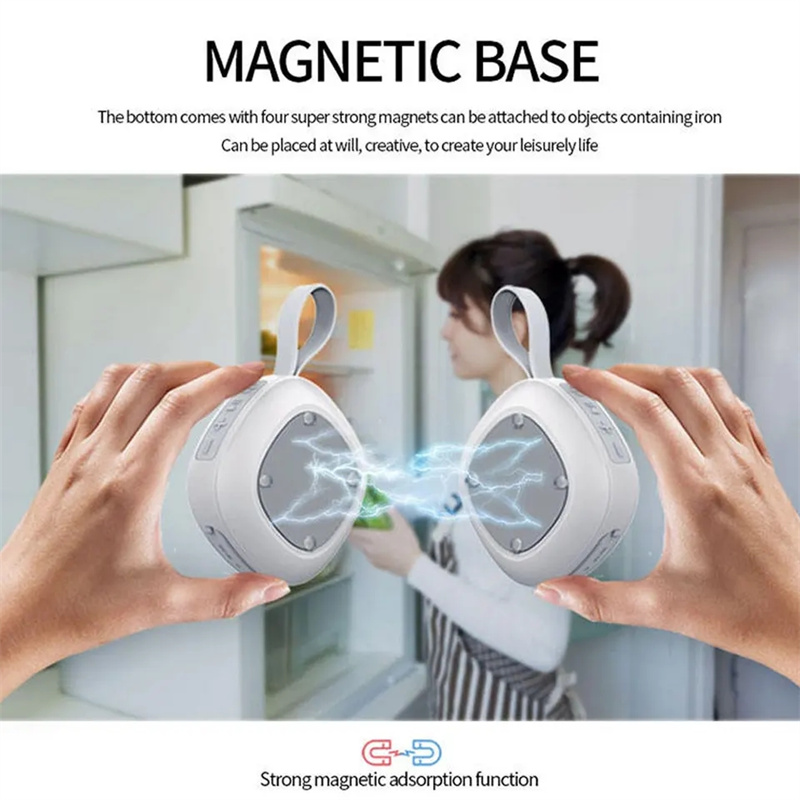 Wireless Bluetooth Speaker Custom logo Waterproof Mini Smart Stereo Lightweight Card Magnetic Absorption Portable Speaker