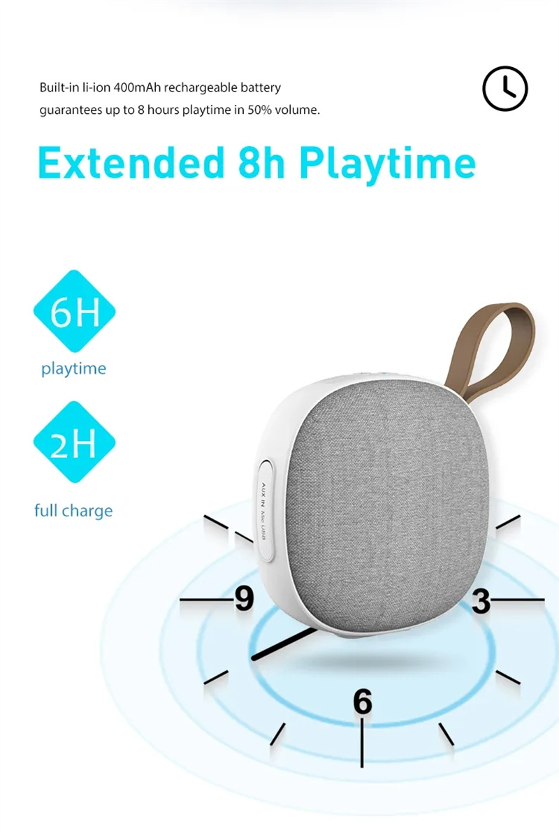 Wireless Bluetooth Speaker Custom logo Waterproof Mini Smart Stereo Lightweight Card Magnetic Absorption Portable Speaker
