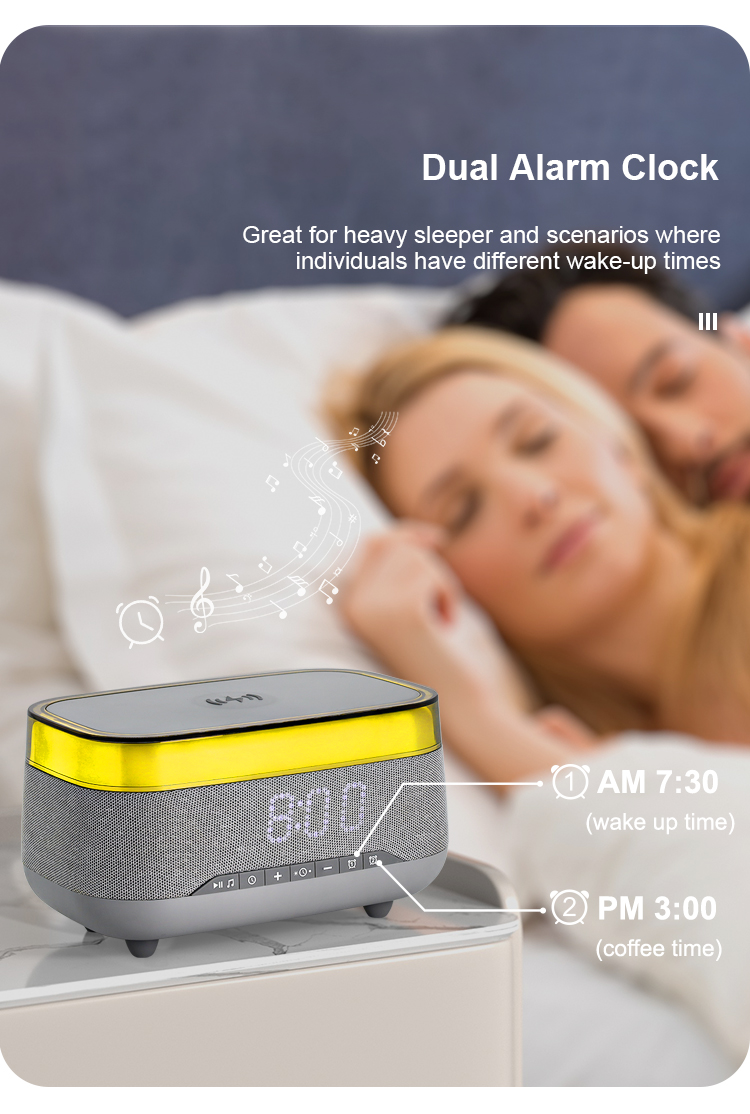 2025 New Multifunction Smart Blue Tooth Speaker with Wireless Charger and Alarm Clock