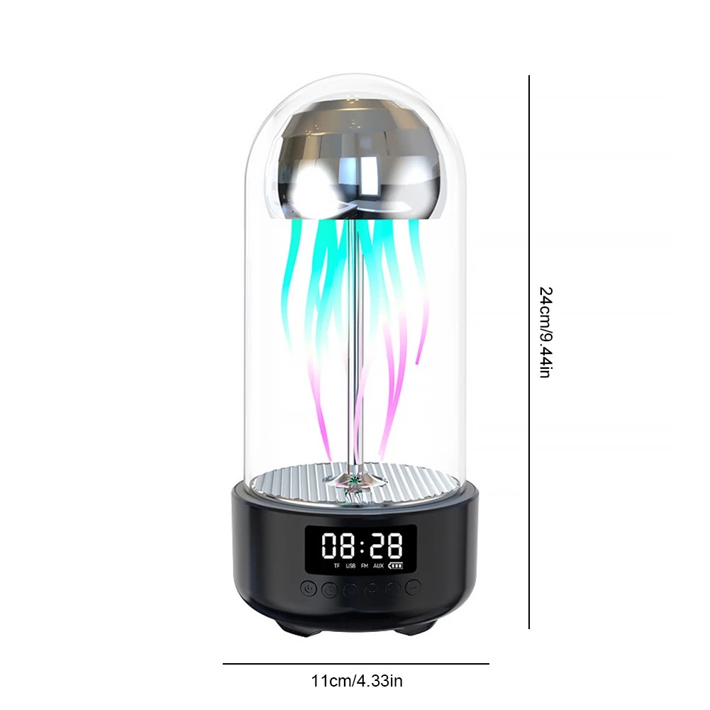 Bluetooth-Compatible Wireless Lighting Speaker with Colorful Light Smart Jellyfish Speaker Subwoofer for Bedroom Decoration