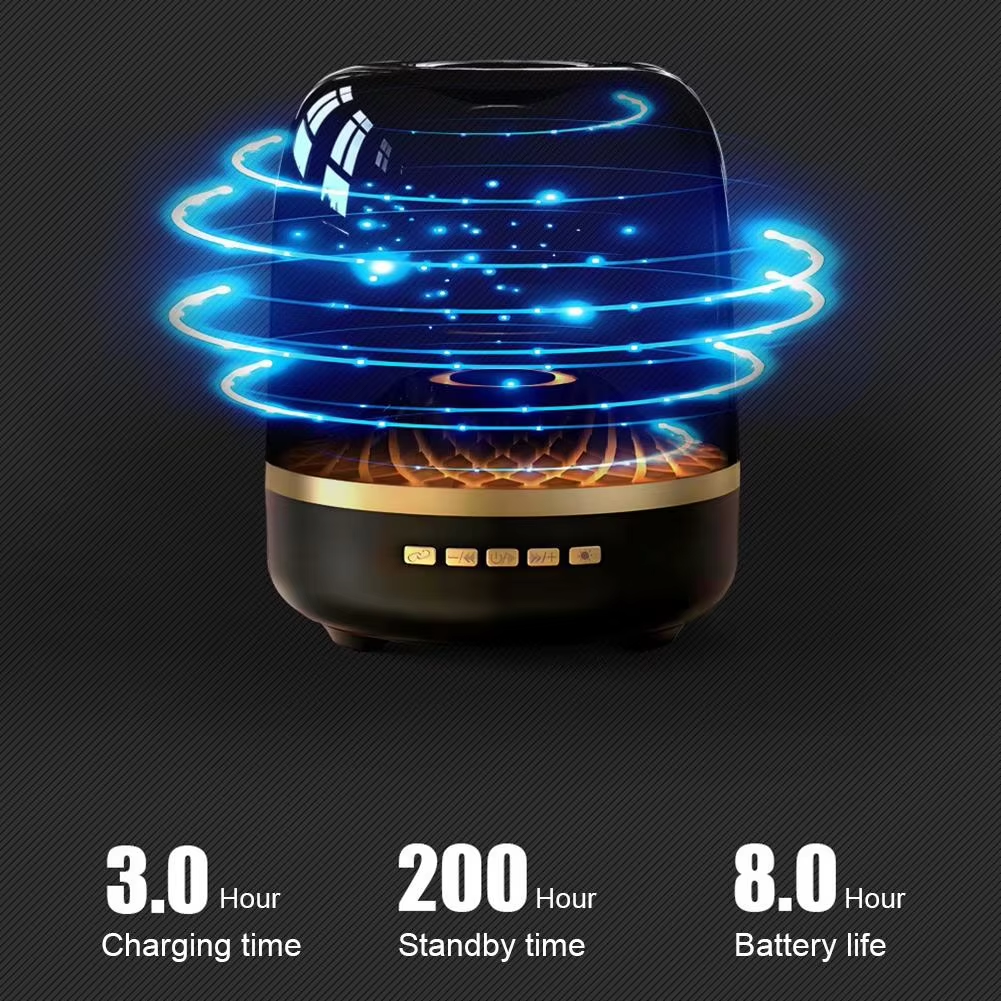Supper BASS Wireless Bluetooth Speaker RGB Light Outdoor Sound Box Card-Inserting Voice Broadcast Mini Smart Speaker