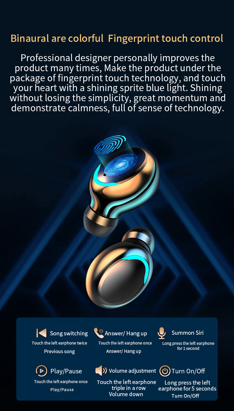 F9-5C Tws True Wireless Gaming In-Ear Headset Boat Earbuds Waterproof Headphones Mobile Phone Earphones Auriculares Inalambricos