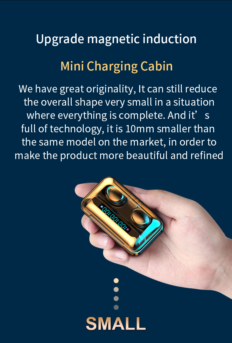 F9-5C Tws True Wireless Gaming In-Ear Headset Boat Earbuds Waterproof Headphones Mobile Phone Earphones Auriculares Inalambricos