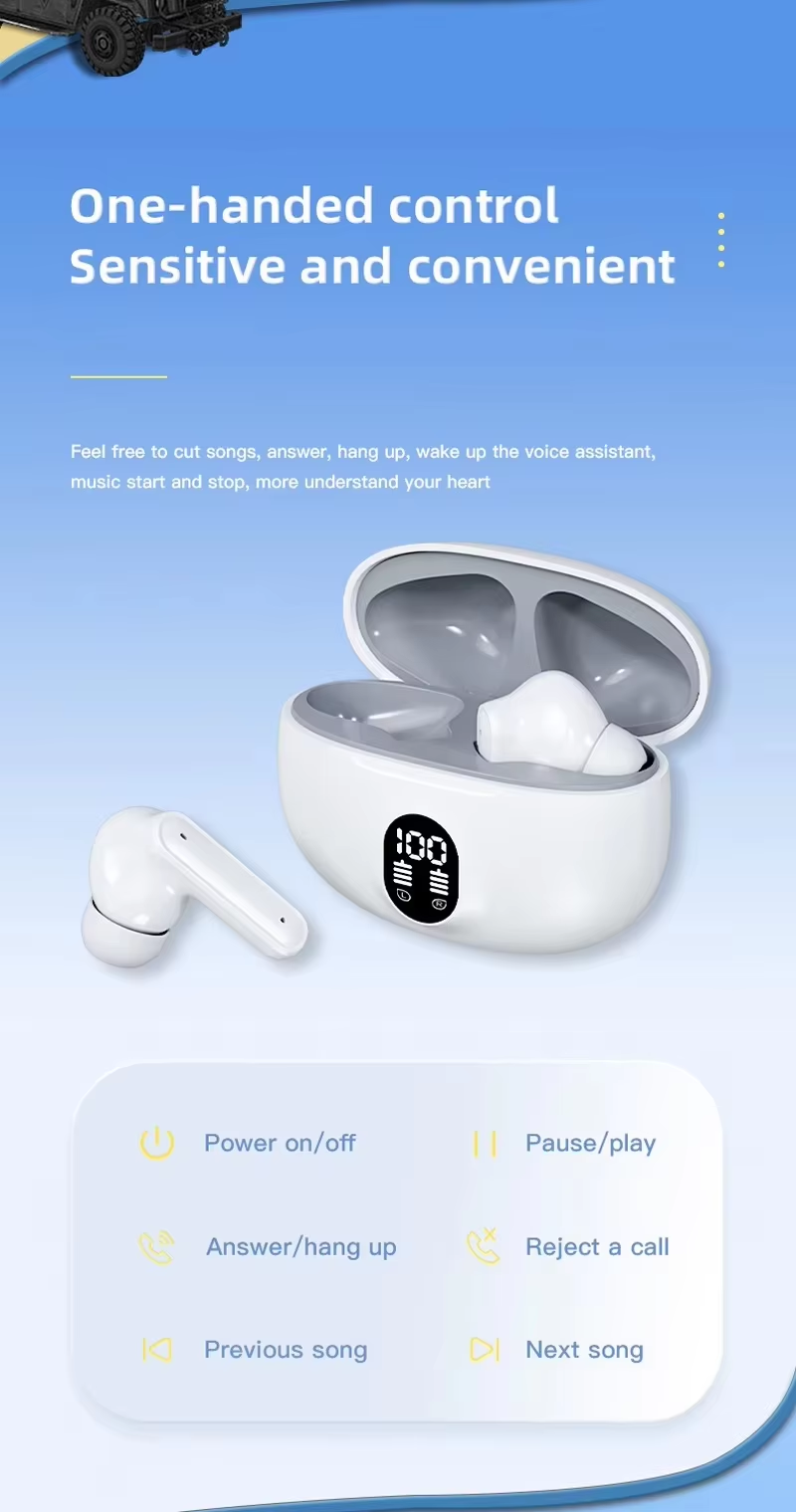 Gaming TWS Wireless Earphones 895B ANC ENC Noise Reduction Earbuds Dual Pairing TWS Earphones Unique Earphone Earbuds
