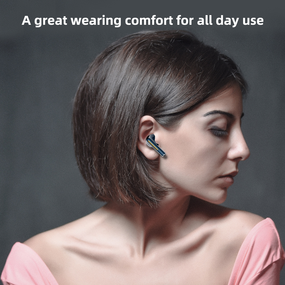 Top Sale Bluetooth 5.3 Wireless In-Ear Sport Headphones Waterproof Game Headset with LED Battery Indicator for Travel