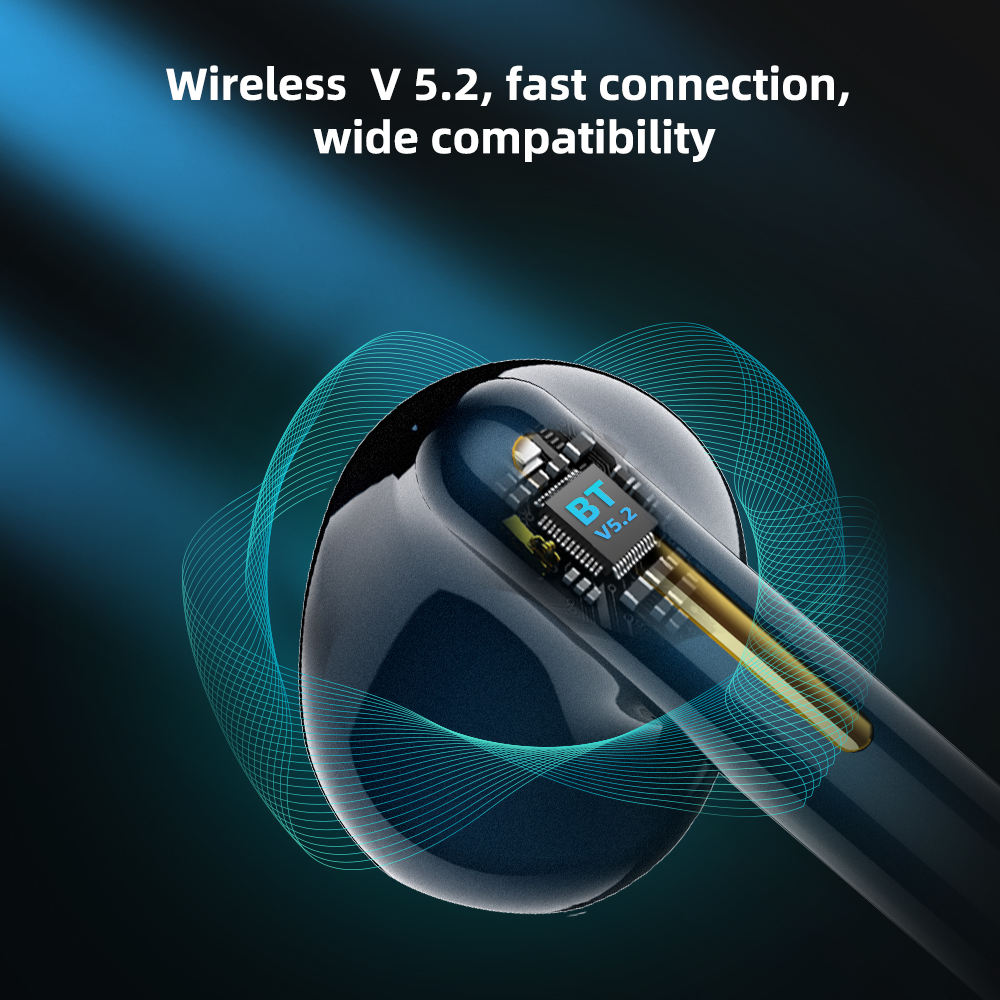 Top Sale Bluetooth 5.3 Wireless In-Ear Sport Headphones Waterproof Game Headset with LED Battery Indicator for Travel