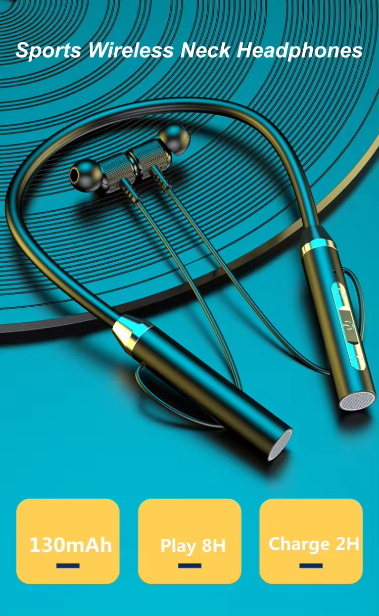 Audifo G01 Wireless Headphone Electronics Sport Earphone Neckband Magnetic Bass Headset Handsfree Earbuds with Mic Neckband